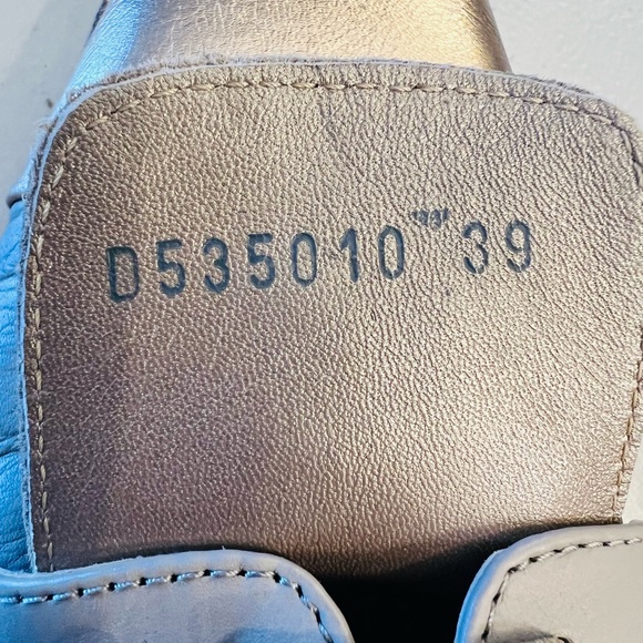 Attilio Giusti Leombruni Lace up Oxford Metallic Leather Made in Italy Size 39 - Picture 12 of 13